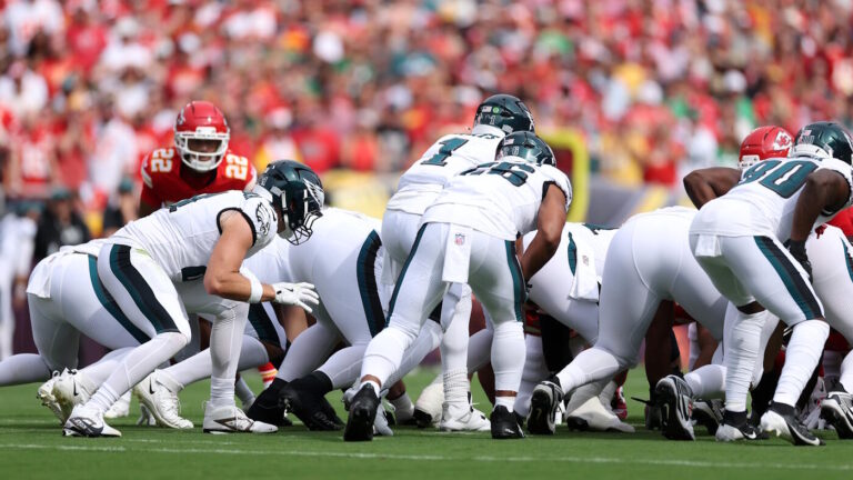 Eagles appear to get away with false start on Tush Push against Los Angeles Rams