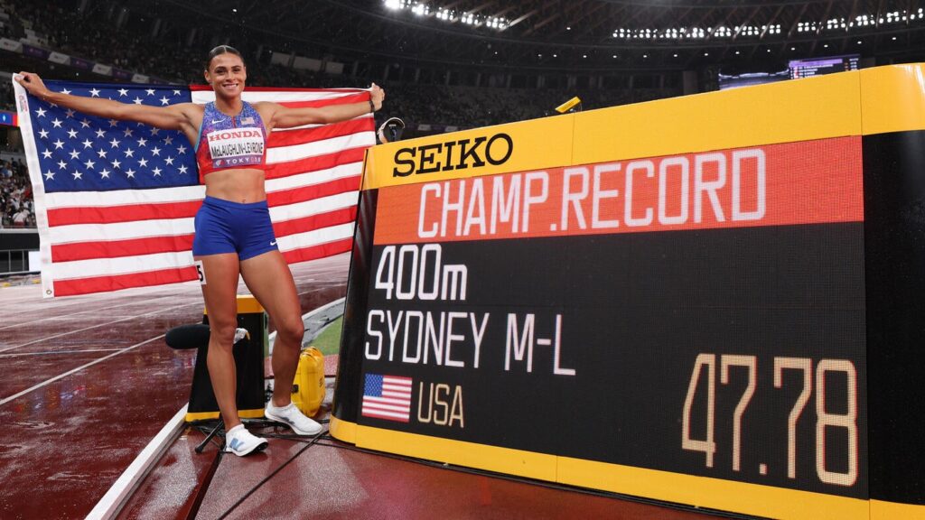 Sydney McLaughlin-Levrone wins 400m gold with world championship record, runs second-fastest time in history