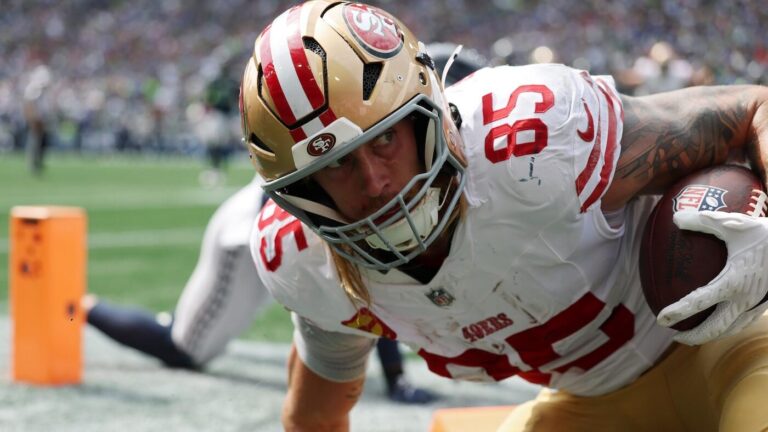 George Kittle injury: 49ers TE (hamstring) ruled out for remainder of Week 1 matchup vs. Seahawks