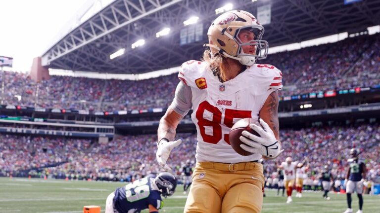 George Kittle injury update: 49ers TE expected to miss multiple weeks after injuring hamstring, per report