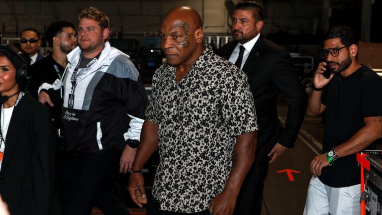 Mike Tyson, Mark Wahlberg, Mr. Beast among celebrities in attendance for Canelo Alvarez vs. Terence Crawford