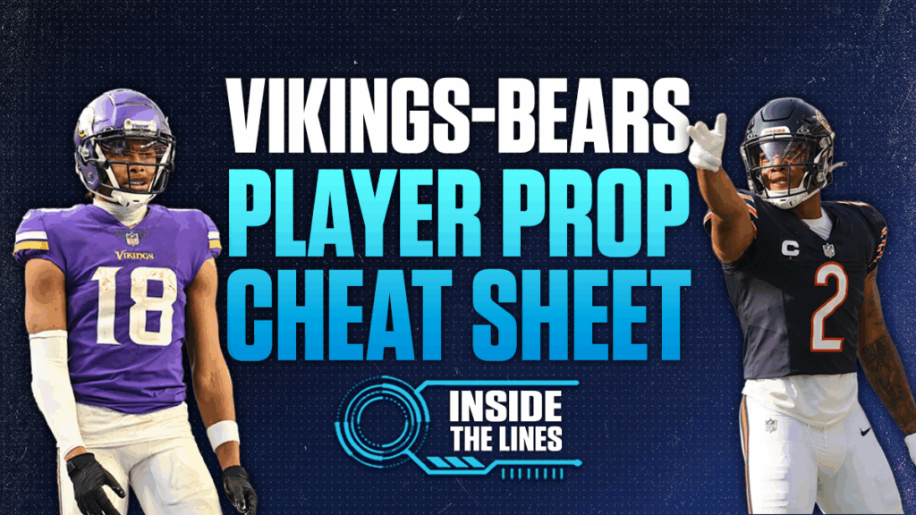 Inside the Lines Vikings-Bears prop cheat sheet: Aaron Jones over, J.J. McCarthy under, D.J. Moore receptions