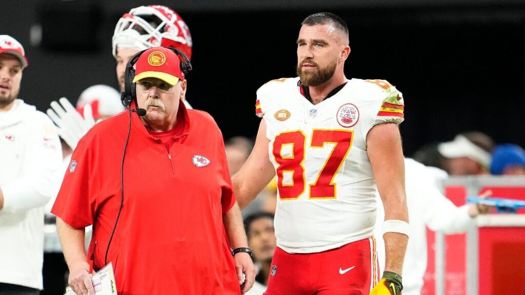Andy Reid shrugs off Travis Kelce bump vs. Giants after Chiefs avoid first 0-3 start under longtime coach