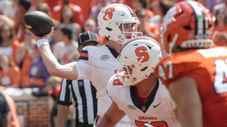 Steve Angeli injury: Syracuse quarterback exits game against Clemson with non-contact injury