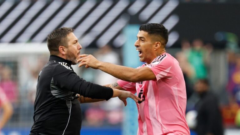 Inter Miami's Luis Suarez spits on Seattle Sounders staff member as Leagues Cup final ends in a fight