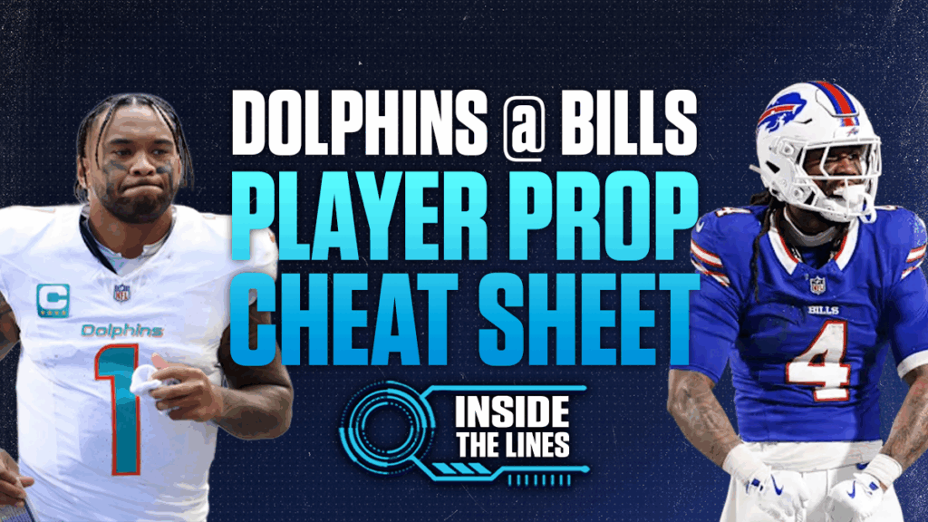 Inside the Lines Dolphins vs. Bills best bets: Back Bills ATS, James Cook anytime TD, Keon Coleman over yards