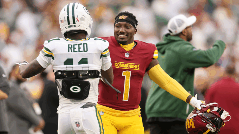 Jayden Reed injury: Packers receiver knocked out of game after hurting shoulder vs. Commanders