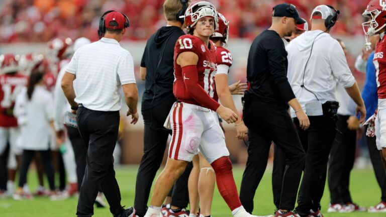 John Mateer injury: Oklahoma coach Brent Venables 'assuming' Sooners QB won't play next week vs. Texas