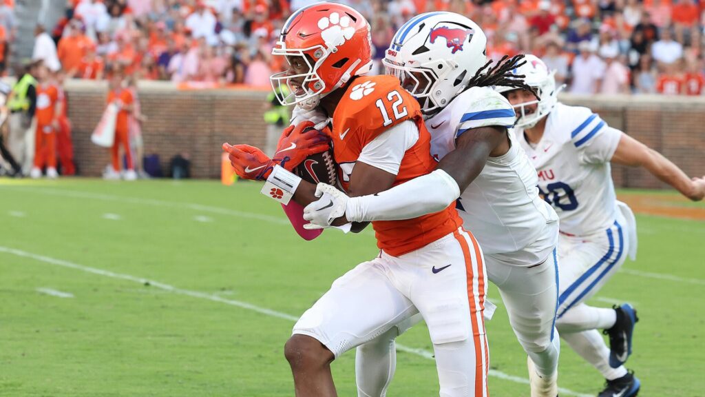 Clemson wide receiver Bryant Wesco Jr. hospitalized with 'serious' neck injury, coach Dabo Swinney says