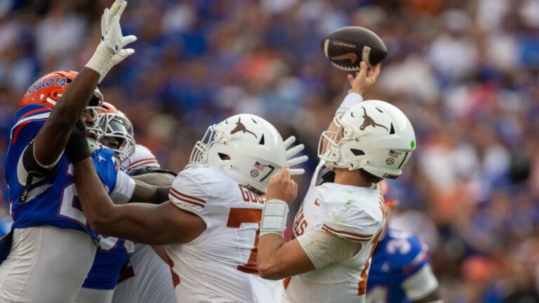 Arch Manning's struggles are real. Texas' failures -- whiffs at OL, a deficient supporting cast -- are worse