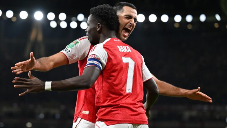 Arsenal manage to navigate EFL Cup without damaging Premier League title bid in win over Brighton
