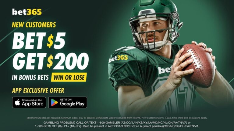 Use bet365 bonus code CBSBET365, get $200 bonus bets for Dodgers vs. Brewers, college football betting today