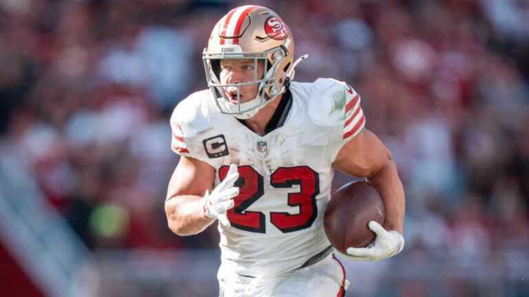 49ers vs. Falcons anytime touchdown scorer picks, odds, predictions: Back McCaffrey to score TD on SNF