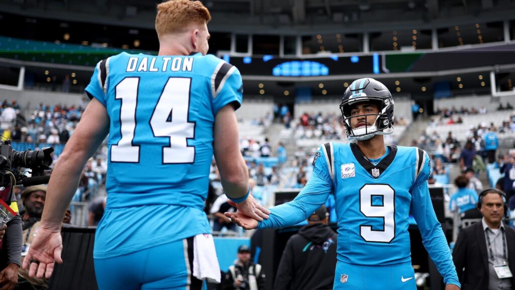 Panthers QB Bryce Young doubtful to play against Bills due to ankle injury, Andy Dalton in line to start