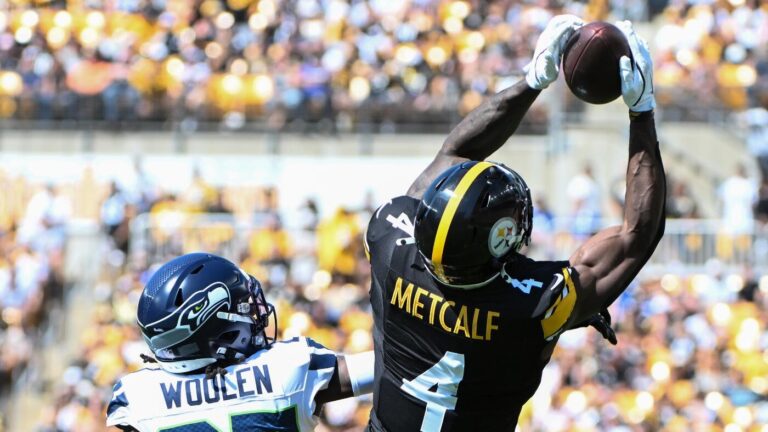 Week 6 NFL anytime touchdown scorer picks, odds: Metcalf, Jeanty among best bets for anytime TD scorer bets