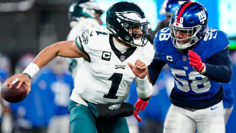 Eagles vs. Giants prediction: Can Jalen Hurts exact revenge in NFC East rivalry after Jaxson Dart's upset?