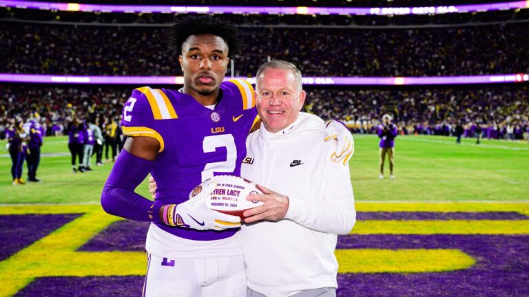 Kyren Lacy's father says Brian Kelly never reached out after his son's death, supports interim Frank Wilson