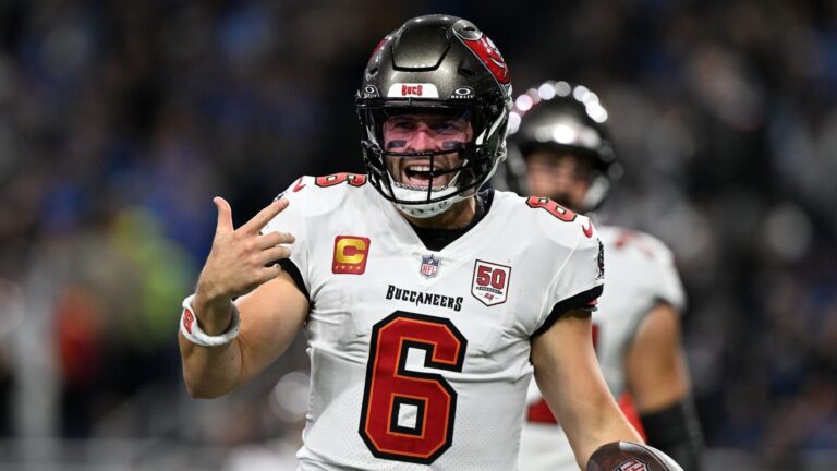 Baker Mayfield criticizes officials during and after Buccaneers' loss to Lions on 'MNF'
