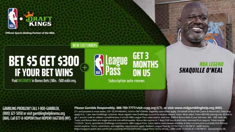 Use DraftKings promo code to get $300 bonus bets, free NBA League Pass by backing Commanders, Blue Jays today
