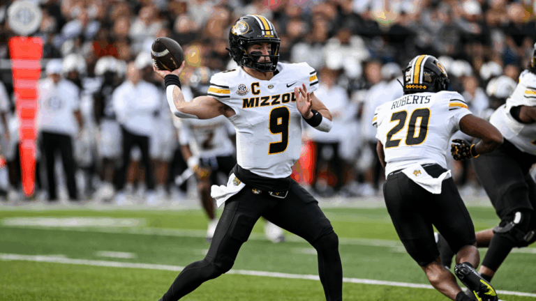 Beau Pribula injury: Missouri quarterback carted off field vs. Vanderbilt with apparent leg injury