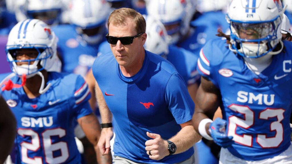 Arkansas coaching search: SMU's Rhett Lashlee dismisses 'speculation' regarding Razorbacks ties