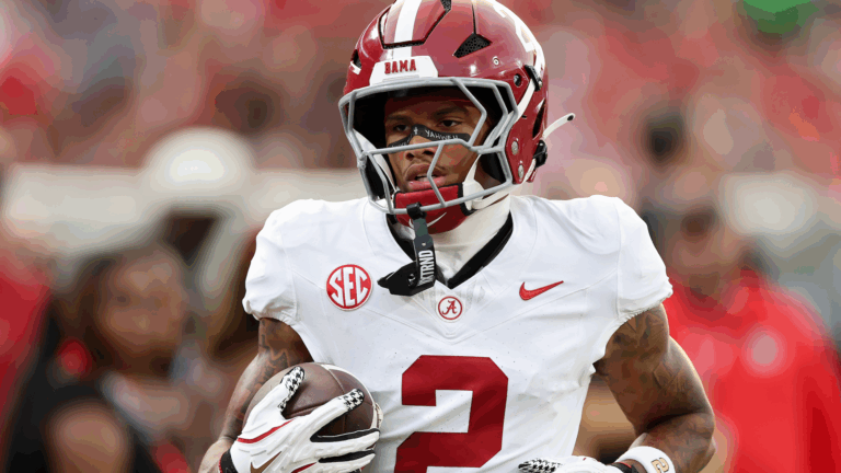Alabama coach Kalen DeBoer cites injury for star WR Ryan Williams being held without a catch for first time