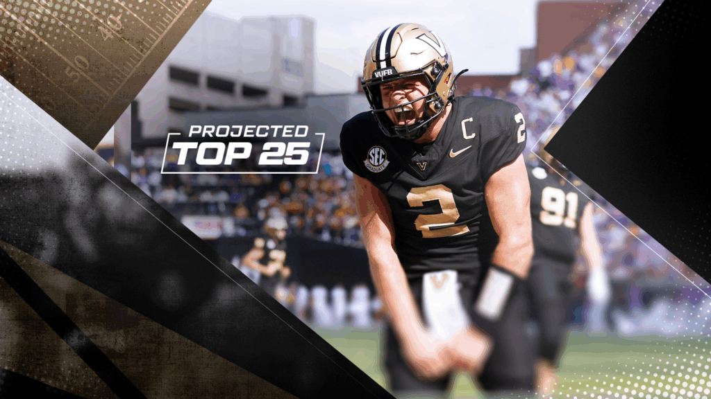 Tomorrow's Top 25 Today: Vanderbilt cracks top 10 for the first time ever in new college football rankings