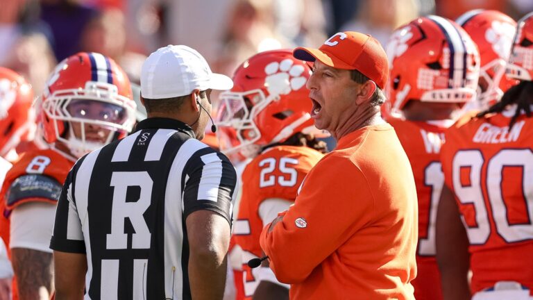 Clemson's Dabo Swinney continues to blast refs after controversial pass interference penalty in loss to Duke