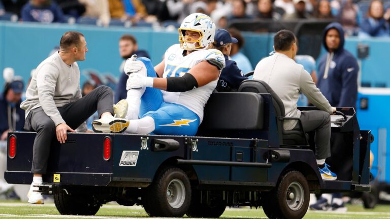 Joe Alt injury updates: Why Chargers' season may hinge on star left tackle's latest high-ankle sprain
