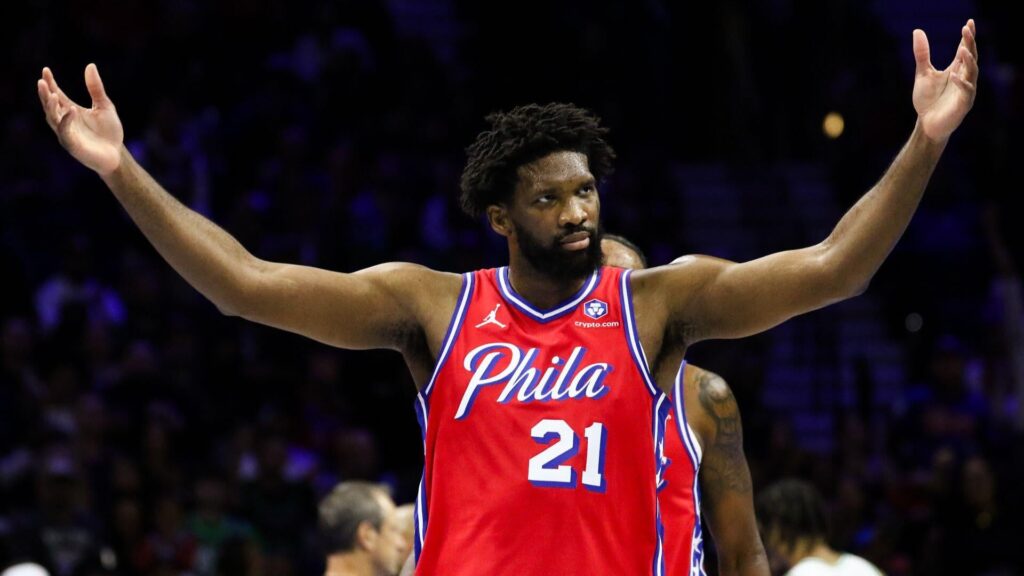 Joel Embiid fined $50,000 by NBA for lewd gesture after WWE 'crotch chop'