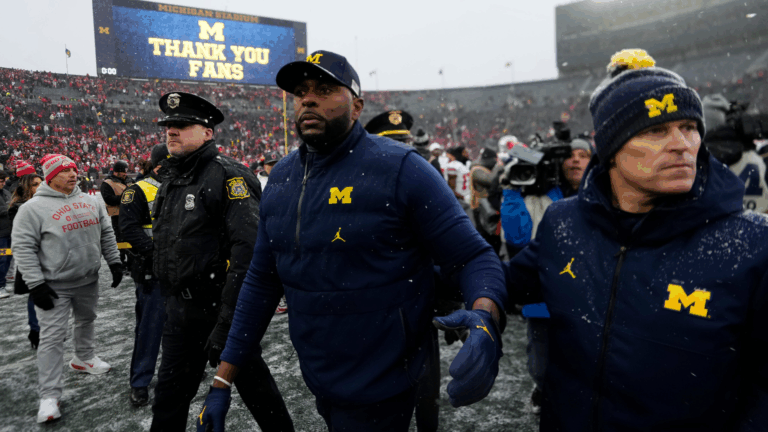 Ex-Michigan coach Sherrone Moore detained by police hours after firing, per report