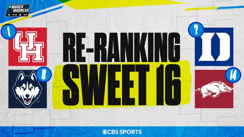 Re-ranking the Sweet 16: Avery Johnson has No. 2 seed as his No. 1 team and surprise Big Ten team ranked 16th