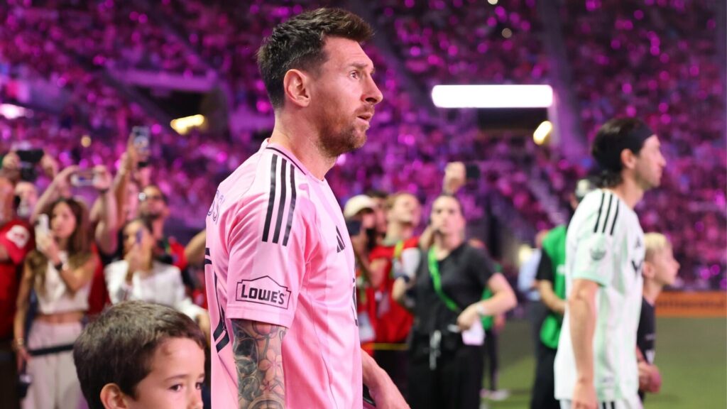 Lionel Messi scores first Inter Miami goal in brand new stadium with rare header strike