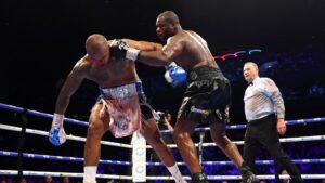 Daniel Dubois climbs off the canvas twice against Fabio Wardley to capture WBO heavyweight championship