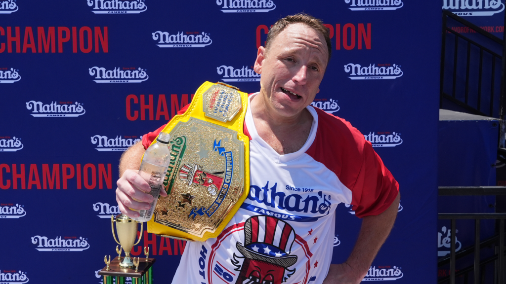 Joey Chestnut will compete in 2026 Nathan's Hot Dog Eating Contest while under probation for battery charge