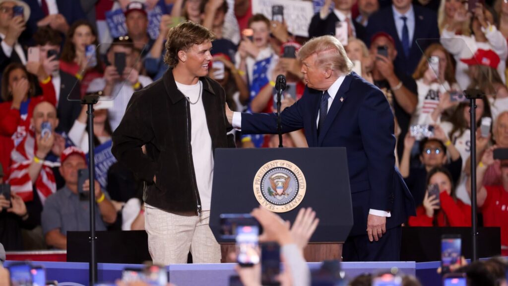 Giants' Abdul Carter clears air with Jaxson Dart after QB's inclusion at Trump rally: 'Me & JD6 are good'