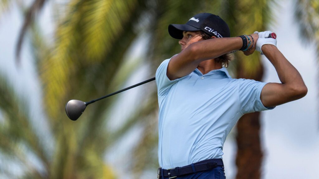 Charlie Woods falls in playoff at U.S. Junior Amateur after fan takes photo during his backswing