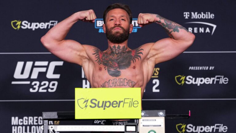 UFC 329 weigh-in results: Conor McGregor, Max Holloway make weight for welterweight showdown