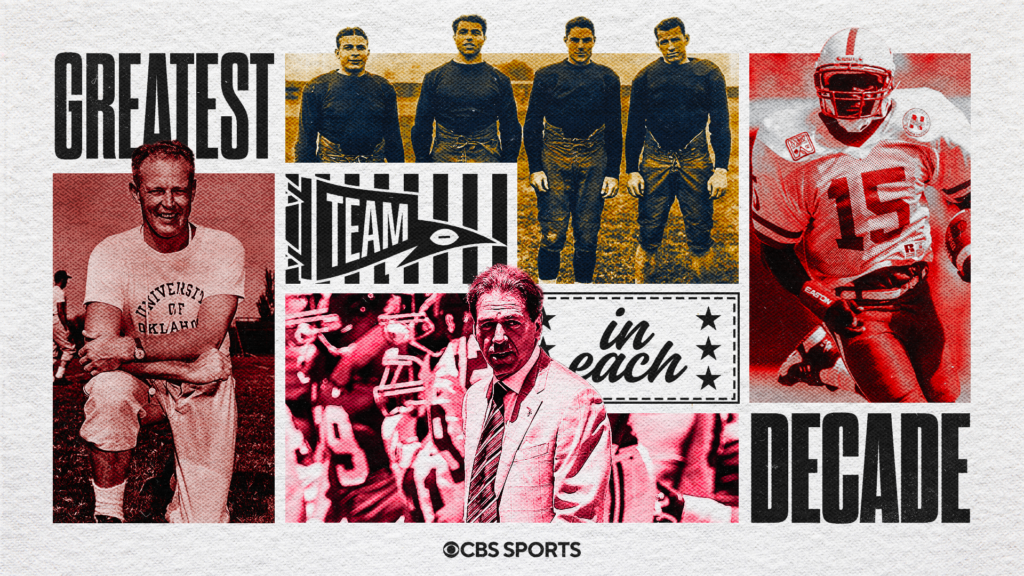 The greatest college football team of every decade, from the 1920s to today