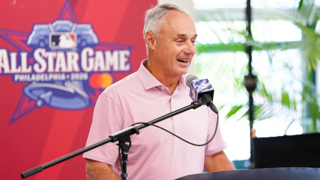 Rob Manfred talks up MLB's momentum, but progress -- and his legacy -- are threatened by looming cap fight