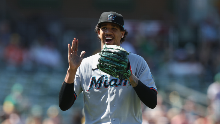 Eury Pérez pulled from perfect game after seven innings vs. Athletics, Marlins bullpen immediately loses it
