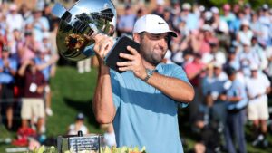 Scottie Scheffler passes Tiger Woods at No. 1 on PGA Tour all-time money list after second FedEx Cup win