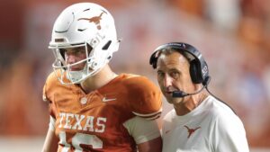 Arch Manning laughs about AI-generated video of Texas coach Steve Sarkisian hitting reporter Holly Rowe