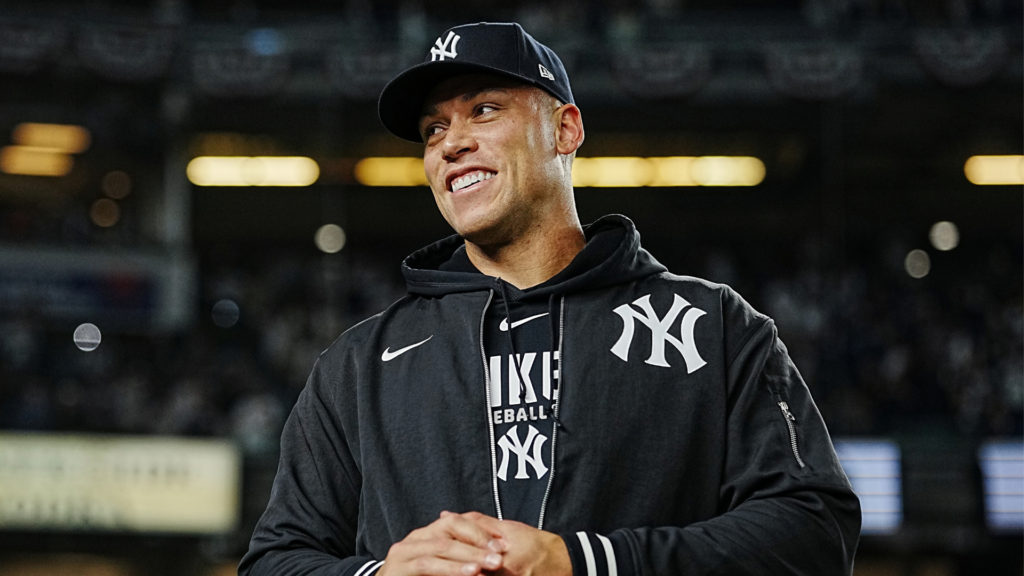 Aaron Judge left off of Yankees' ALDS roster vs. Rays: Three-time MVP still recovering from calf injury