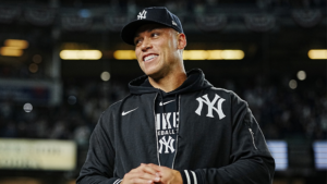 Aaron Judge left off of Yankees' ALDS roster vs. Rays: Three-time MVP still recovering from calf injury